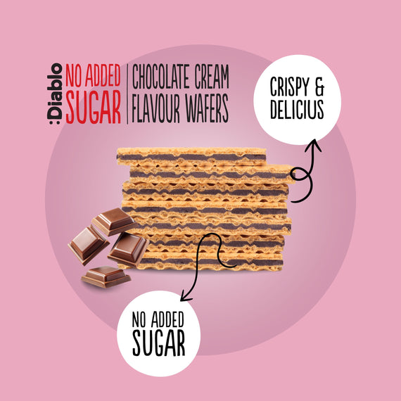 No Added Sugar Chocolate Cream Flavoured Wafer (150g)