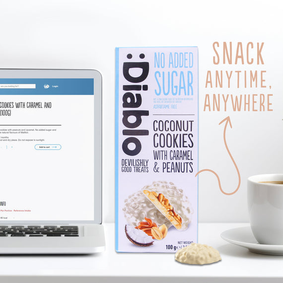 Coconut Cookies with Caramel and Peanuts (100g)