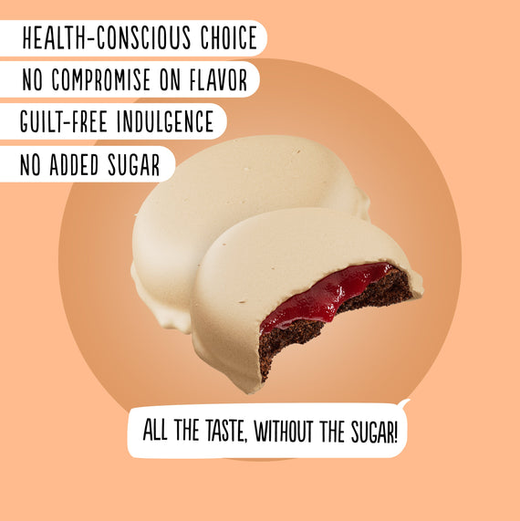 No Added Sugar Cookies with Strawberry and Peanut Cream Coating (100g)