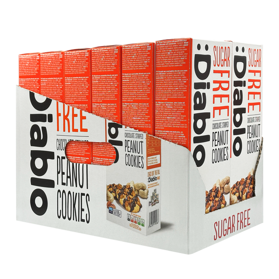 Sugar Free Chocolate Striped Peanut Cookies (150g)