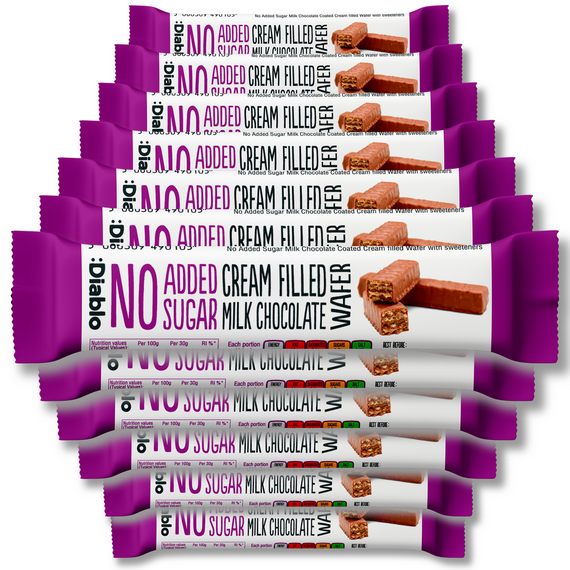 No Added Sugar Cream Filled Chocolate Coated Wafer (30g)