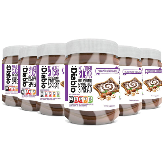 No Added Sugar White Chocolate and Hazelnut Duo Spread (350g)