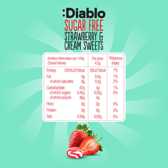 Sugar Free Strawberry and Cream Sweets (75g)