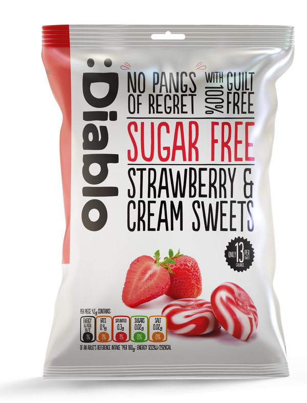 Sugar Free Strawberry and Cream Sweets (75g)