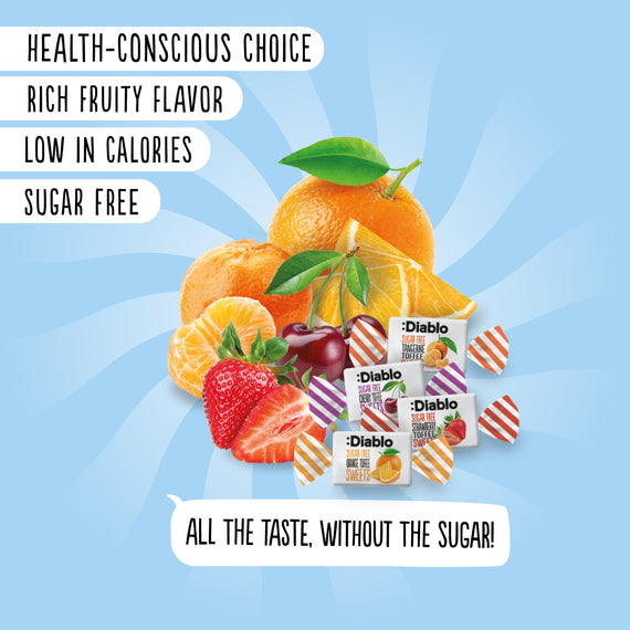 Sugar Free Fruit Flavoured Toffee Sweets (75g)