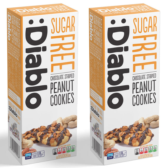 Sugar Free Chocolate Striped Peanut Cookies (150g)