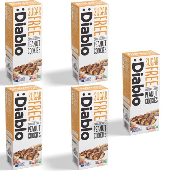 Sugar Free Chocolate Striped Peanut Cookies (150g)